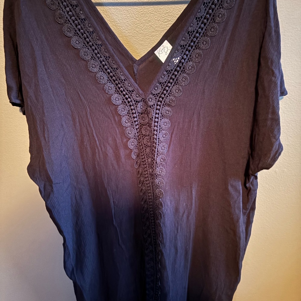 Kona Sol Black Lace Swim Cover-Up​ - Picture 6 of 6